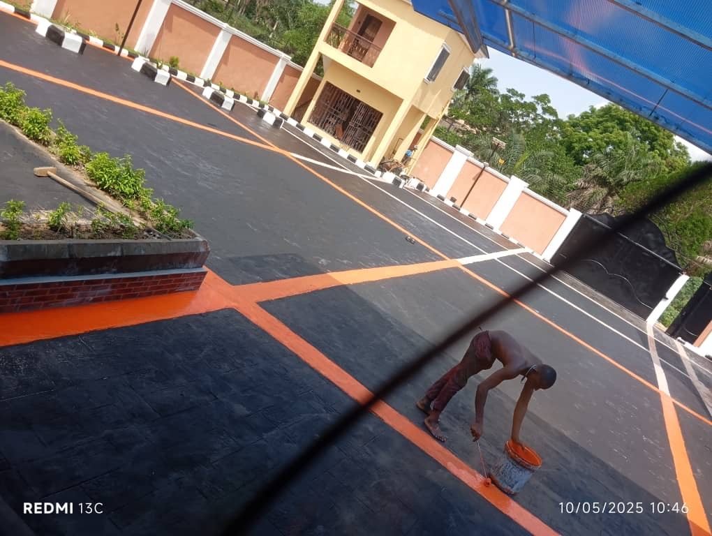 Finished compound floor project by Binno Surface Masters in Enugu